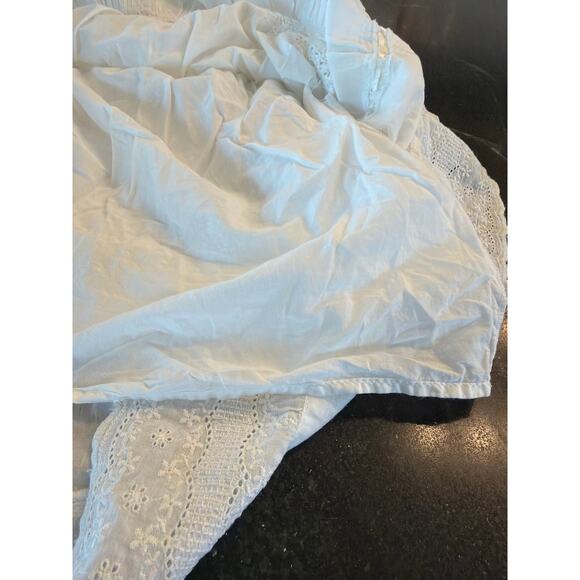 Faunt white tiered 100% Cotton BOHO prairie skirt SM - Picture 7 of 13